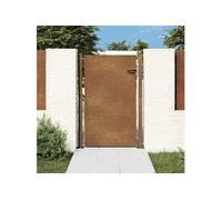 vidaXL Portail de Jardin, Portillon de Patio avec Serrure, Barrière de Sécurité, Porte d'Extérieure Terrasse, 105x155 cm 153205