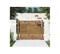 vidaXL Portail de jardin 100x100 cm en acier Corten, design carré