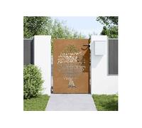 vidaXL Portail de jardin 153211 – 85x150 cm Acier Corten