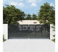 Portail de Jardin Portillon de Patio Porte d'Extérieure Anthracite Acier vidaXL