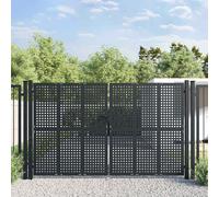 Portail de jardin Anthracite 300x200 cm Acier 154570
