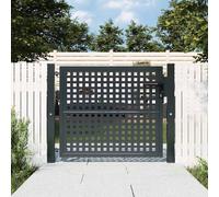 Portail de Jardin Portillon de Patio Porte d'Extérieure Anthracite Acier vidaXL