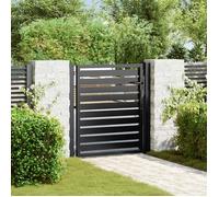 Portail de jardin verrouillable noir 100x100 cm aluminium