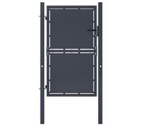 vidaXL Portail de jardin 100x150 cm Acier Anthracite Battant