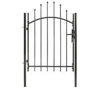 vidaXL Portail de jardin en acier 1 x 1,5 m Noir