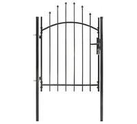 vidaXL Portail de jardin en acier 1 x 1,75 m Noir