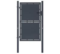 vidaXL - Portail de jardin en acier 100 x 175 cm - Anthracite - Battant