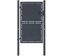Portail de jardin - - Acier - 100 x 200 cm - Anthracite - Battant