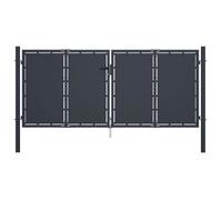 vidaXL Portail de jardin battant en acier 300 x 125 cm Anthracite