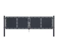 Portail de jardin - VIDAXL - Acier - 300 x 125 cm - Anthracite - Battant