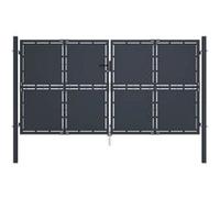 Portail de Jardin Portail de Clôture Portillon de Jardin Porte de Terrasse Portillon de Terrasse Extérieur Acier 300x200 cm Anthracite 144528