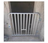 Portail de porcherie Portillon de champ en acier galvanisé, Porte sécurisée pour enclos à bétail, Barrière anti-évasion pour cour/porcherie(W30"/76cm,H26"/66cm)