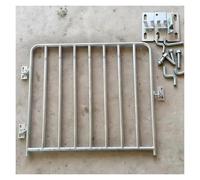 Portail de porcherie Portillon en acier galvanisé pour bétail avec ferrures, mur extérieur barrière anti-fuite pour porcs ovins, protections pour porcheries(W91xH96.5cm/36x38in)