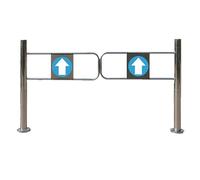 Portail de sécurité à battant simple en acier inoxydable durable - Porte de contrôle d'entrée de 220 cm, installation facile pour les supermarchés, les usines et les hôpitaux, solution d'accès fiable