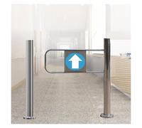 Portail de Sécurité à Fermeture Automatique avec Fixation sur Poteau, Portail Battant Automatique Unidirectionnel en Acier Inoxydable,pour Commerces et Magasins(Right,W 55cm (21.7in))