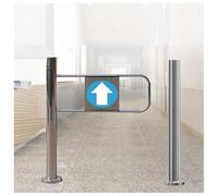 Portail de Sécurité à Fermeture Automatique avec Fixation sur Poteau, Portail Battant Automatique Unidirectionnel en Acier Inoxydable,pour Commerces et Magasins(Left,W 70cm (27.5in))