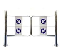 Portail De Sécurité D'entrée De Supermarché,Porte Battante À Sens Unique,Porte D'entrée Manuel À Ouverture À 90°,Portillon Pivotant À Ressort,Barrière En Acier Inoxydable Pour Parc(140cmx100cm)