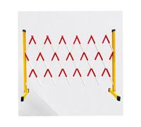 Portail de sécurité extensible, avec système de verrouillage par cadenas et roulettes for une mobilité aisée, clôture pliante en métal épais, adaptée aux chantiers(1.2x2.5m)