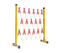 Portail De Sécurité Extensible En Métal, Barrière Rétractable De 3,5 M Avec Roulettes, Jaune Et Noir, Contrôle Des Foules Portable, For Les Événements De Construction(Red,600cm/19.6FT)