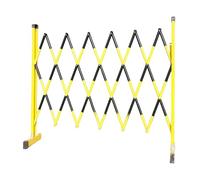 Portail De Sécurité Extensible En Métal, Barrière Rétractable De 3,5 M Avec Roulettes, Jaune Et Noir, Contrôle Des Foules Portable, For Les Événements De Construction(Black,600cm/19.6FT)