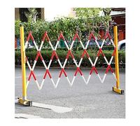 Portail de sécurité Extensible et Pliable pour contrôle de la Circulation avec roulettes, Portail Mobile rétractable pour allée, Portail à Ciseaux Portable, Rouge Rosso, 47 x 197 Pouces