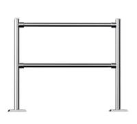 Portail de sécurité métallique pour supermarché, portillon d'import/export à sens unique, comptoir de caisse à ressort, porte battante automatique pour accès piéton (argent, 100 x 100 cm, 6,3 cm)