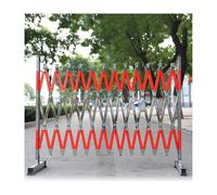 Portail de sécurité mobile, garde-corps métallique, barrière de circulation rétractable, avec loquets et base robuste, convient à une utilisation extérieure et aux centres(1.2x3.5m)