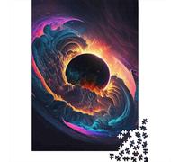 Portail de Vague Cosmique 1000 Pièces Carton Épais Puzzle Classique Senior Jigsaw Enthusiastes Difficile Défiant Décoration Murale Pack De Valeur 52x38cm/1000pcs