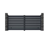 Portail battant motorisé ajouré anthracite en aluminium PRIMO - L350 x H158 cm