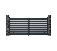 Portail électrique battant aluminium ajouré L355 x H166 cm anthracite - PRIMO