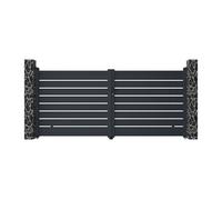 Portail électrique battant aluminium ajouré L355 x H166 cm anthracite - PRIMO