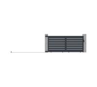 Portail électrique coulissant aluminium ajouré L374 x H165 cm anthracite - PRIMO