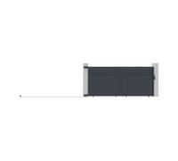 Portail électrique coulissant aluminium persienné L416 x H180 cm anthracite - VIAZO