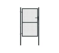 Portail en maille de jardin - - 100 x 250 cm - Acier galvanisé - Couleur anthracite - Manuel