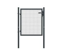 vidaXL Portail en maille de jardin Acier galvanisé 100 x 175 cm Anthracite Battant