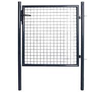Portail en maille de jardin Acier galvanisé 85,5 x 100 cm Gris