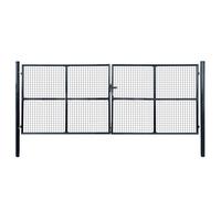 Portail en Maille de Jardin Acier Galvanisé Gris Clôture Multi-taille vidaXL