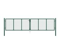 Portail En Treillis De Jardin Acier 400 X 100 Cm Vert