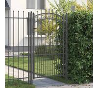 Portail et Sommet de Lance Noir Acier Enduit Poudre Jardin Multi-taille vidaXL