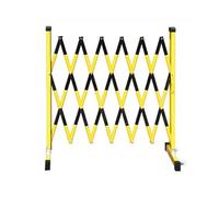 Portail Métallique Rétractable Et Extensible, Clôture Mobile De 3,5 M Avec Roulettes, Portail De Sécurité Pliable Et Robuste, For Allée De Chantier Et Entrepôt(Black,500cm/16.4FT)