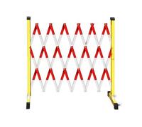 Portail Métallique Rétractable Et Extensible, Clôture Mobile De 3,5 M Avec Roulettes, Portail De Sécurité Pliable Et Robuste, For Allée De Chantier Et Entrepôt(Red,500cm/16.4FT)