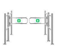 Portail Piétonnier Manuel À Ouverture Pour Supermarché,Porte De Sécurité À Double Sens,Métal Portail Battant À Double Sens,Porte Bidirectionnelle En Acier Inoxydable Fermeture(170cmx100cm)