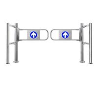 Portail Piétonnier Manuel À Ouverture Pour Supermarché,Porte De Sécurité À Double Sens,Portail Battant À Double Sens,Porte Bidirectionnelle En Acier Inoxydable Fermeture Automatique(110cmx100cm)