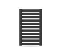 Portail, Portillon, modèle Neuilly-sur-Seine, aluminium, anthracite, systèmes de fixation flexibles, personnalisable