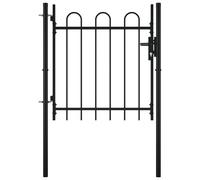Portail Simple avec Haut Arrondi Porte de Clôture Portail de Jardin Porte de Jardin Portillon de Clôture de Jardin Extérieur 100x75 cm