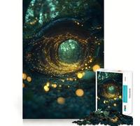 Portail surréaliste des Lucioles Puzzle de 1000 pièces pour Adolescents Jeu de logique Passe-Temps à la Maison Découpe précise Cadeau de Festival 38x52cm