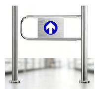 Portail unidirectionnel à fermeture automatique Portail de sécurité pour supermarché Pour entrée d'école de magasin ou d'hôpital Porte battante automatique pour accès piéton(Right80*100cm)