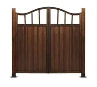 Portails de jardin d'extérieur - Portes de séparation autonomes en bois avec 4 charnières métalliques pour porche, balcon et cour - 140 x 120 cm - Idéal pour les espaces extérieurs