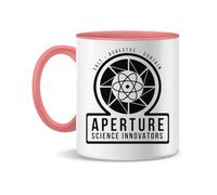 Portal Aperture Science Laboratories Tasse à Thé et Café en Céramique, 330ml, Blanc Magique, Rose, Noir 330ml