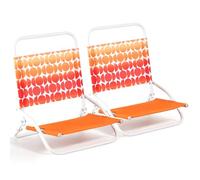 Portal Chaise de Plage Pliable et Légère | Fauteuil de Camping Bas et Compact | Petite Chaise Pliante Portable Charge Max 120kg, Idéale pour Plage, Jardin, Randonnée